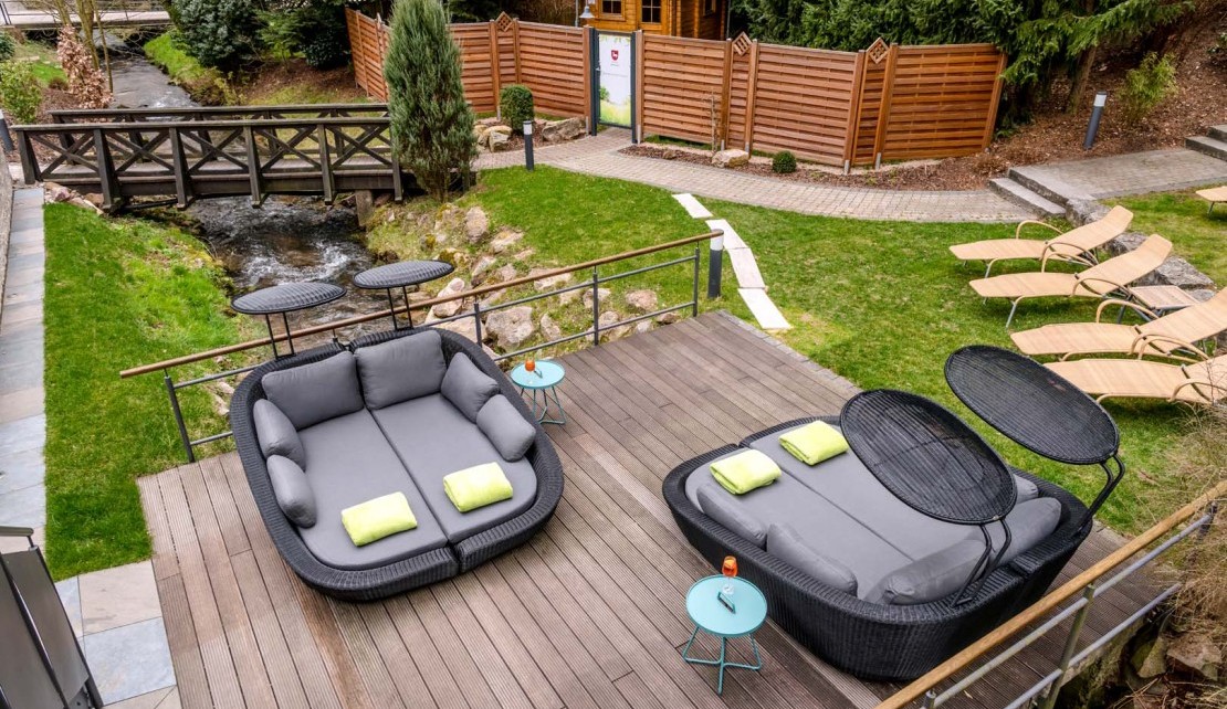 Wellnessgarten Chillout Bereich Liegen